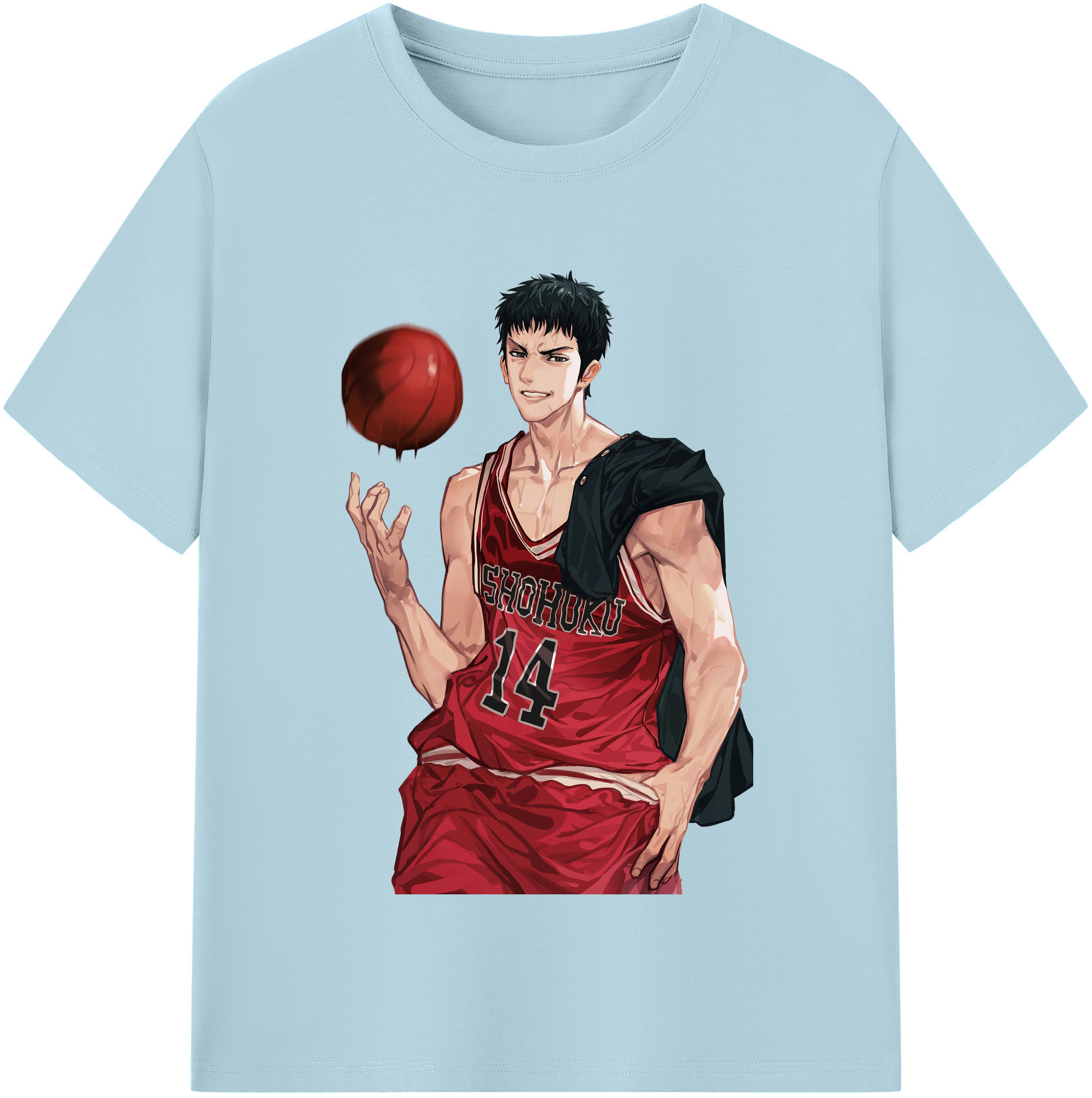 SLAM DUNK／スラムダンク 綿100％半袖Tシャツ（フロントプリント）